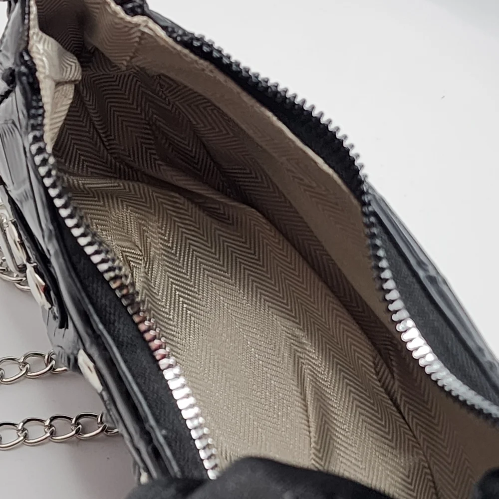 Small Crocodile Embossed Y2K Crossbody Bag